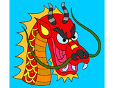 Dibujo Cabeza de dragón 1 pintado por manuelll