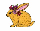 Dibujo Conejo primaveral pintado por daniart12