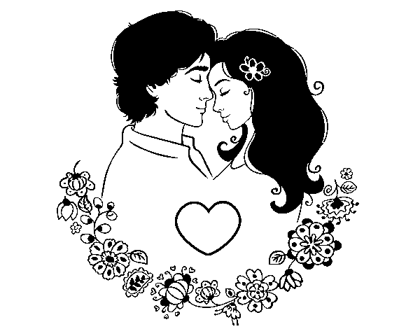Dibujo de Amor perfecto para Colorear