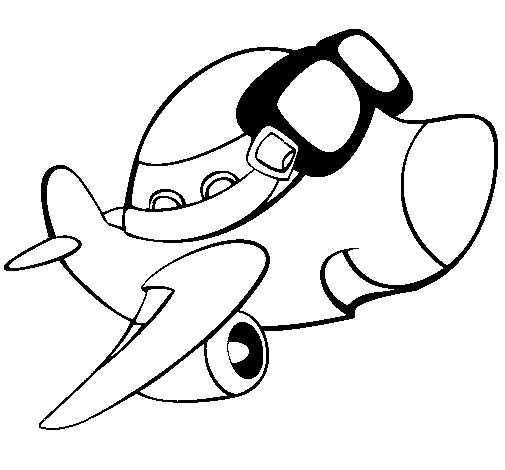 Dibujo de Avión pequeño II para Colorear
