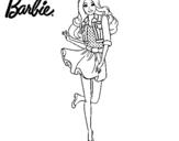 Dibujo de Barbie informal para colorear