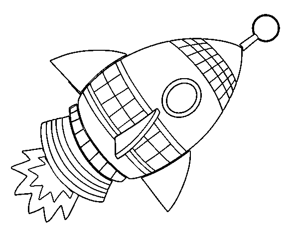 Dibujo de Cohete espacial para Colorear