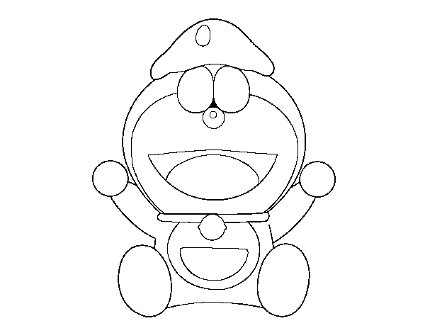 Dibujo de Doraemon feliz para Colorear
