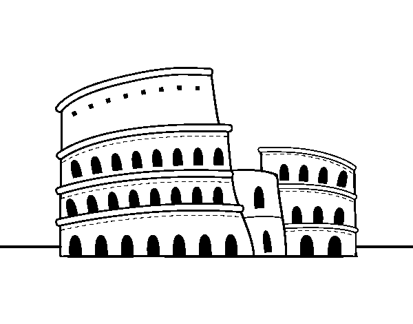 Dibujo de El Coliseo de Roma para Colorear