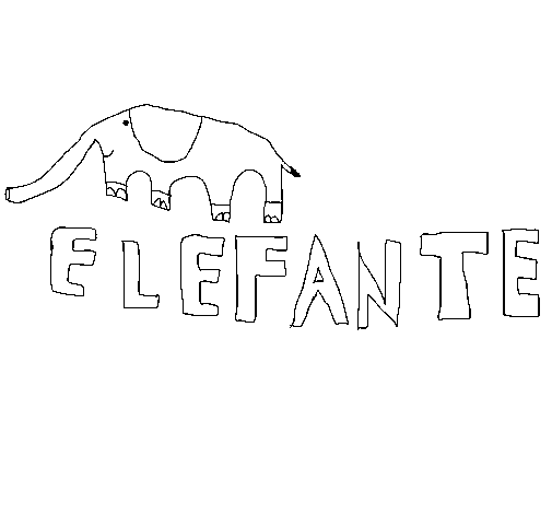 Dibujo de Elefante 4 para Colorear