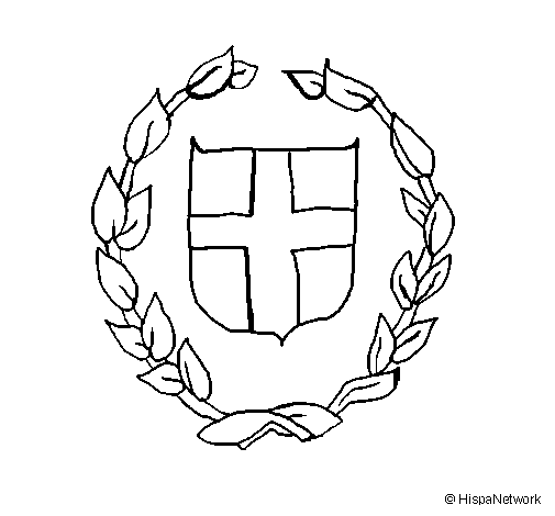 Dibujo de Escudo griego para Colorear