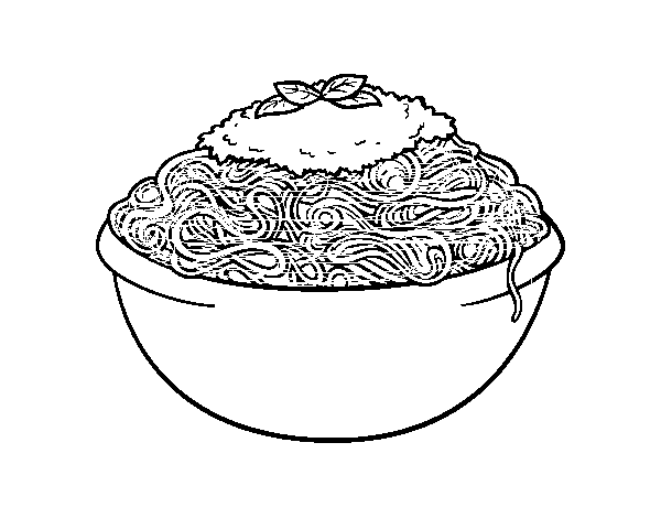 Dibujo de Espaguetis para Colorear