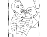 Dibujo de Examen de garganta para colorear