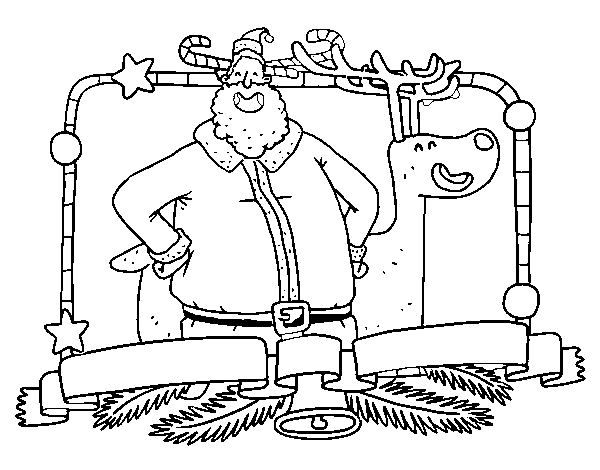 Dibujo de Feliz Navidad para todos para Colorear