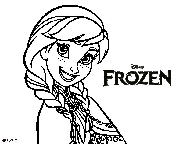 Dibujo de Frozen Anna para Colorear - Dibujos.net