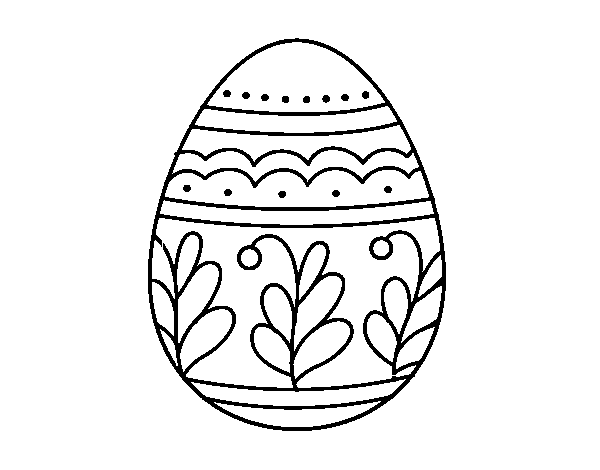 Dibujo de Huevo de Pascua mandala para Colorear