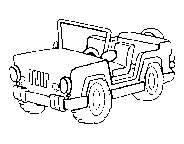 Dibujo de Jeep para Colorear
