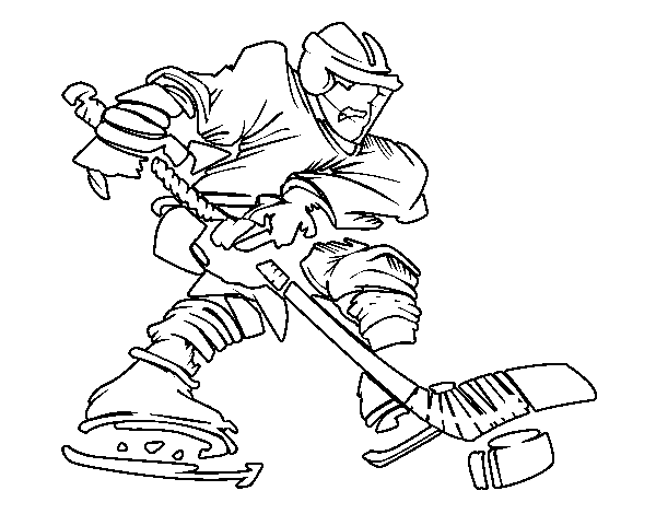 Dibujo de Jugador de hockey profesional para Colorear