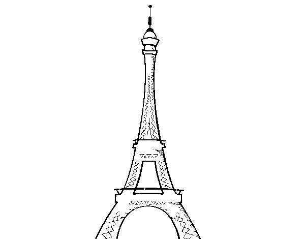 Dibujo de La torre Eiffel para Colorear