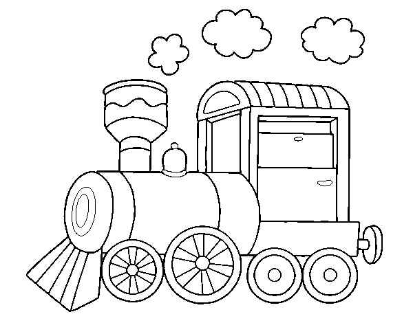 Dibujo de Locomotora de vapor para Colorear