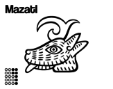 Dibujo de Los días aztecas: el ciervo Mazatl para colorear