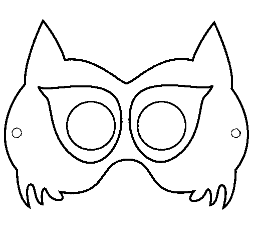 Dibujo de Máscara de mapache para Colorear