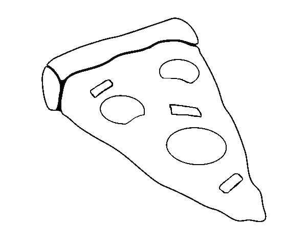 Dibujo de Ración de pizza para Colorear