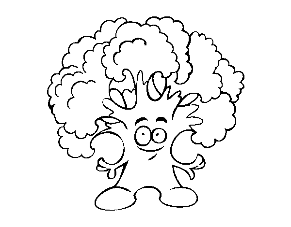 Dibujo de Señor brócoli para Colorear