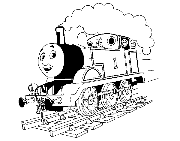 Dibujo de Thomas a toda máquina para Colorear