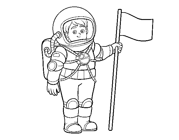 Dibujo de Un astronauta para Colorear