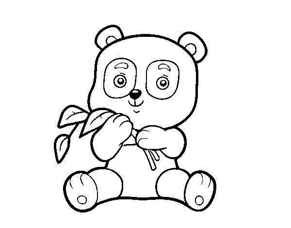 Dibujo de Un oso panda para Colorear