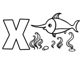 Dibujo de X de Xipihas para colorear
