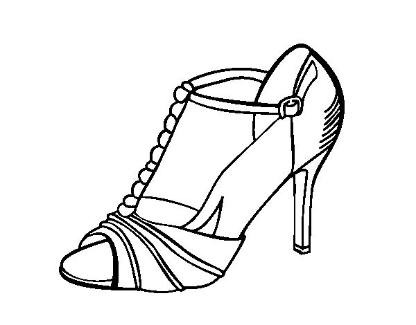 Dibujo de Zapato de fiesta para Colorear