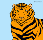 Dibujo Tigre pintado por brendita21