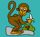Dibujo Mono pintado por merry