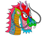Dibujo Cabeza de dragón 1 pintado por PABLO_HM