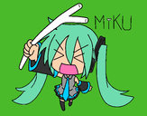 Dibujo Miku pintado por Neko-chan