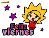 Dibujo Feliz viernes pintado por lucelena07