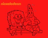 Bob Esponja y Patricio en bañador