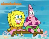 Bob Esponja y Patricio en bañador