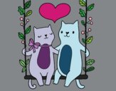 Gatitos enamorados