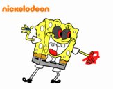 Bob Esponja saludando