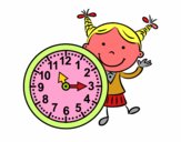 Niña con reloj