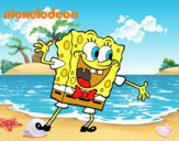 Bob Esponja saludando