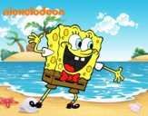 Bob Esponja saludando