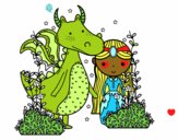 Dragón y princesa