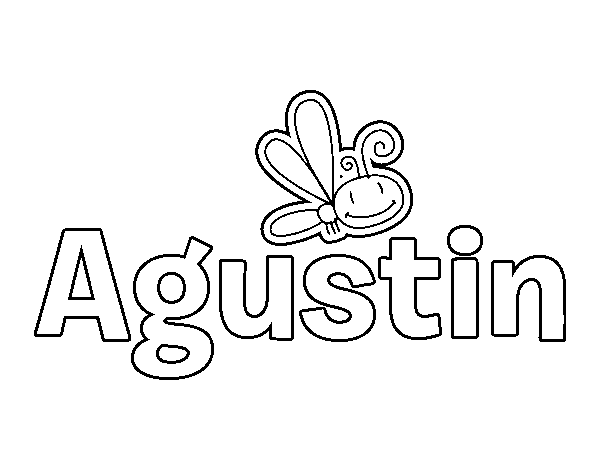 Dibujo de Agustin para Colorear
