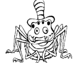 Dibujo de Araña con sombrero