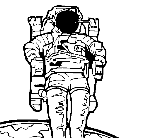 Dibujo de Astronauta para Colorear