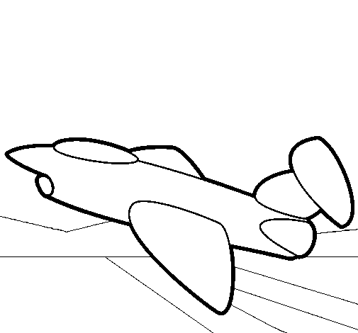 Dibujo de Avión del ejercito para Colorear