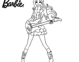 Dibujo de Barbie guitarrista para colorear