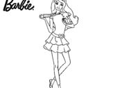 Dibujo de Barbie y su mascota para colorear