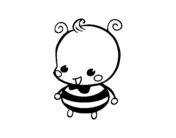 Dibujo de Bebé abeja para Colorear