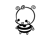 Dibujo de Bebé abeja para colorear