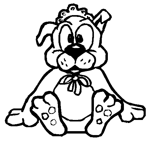 Dibujo de Bebe perro para Colorear 